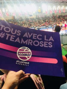 tifo , supporter , maillot géant , animation , coup d'envoi , signalétique sportive , tap tap , clap clap , nantes atlantique handball 