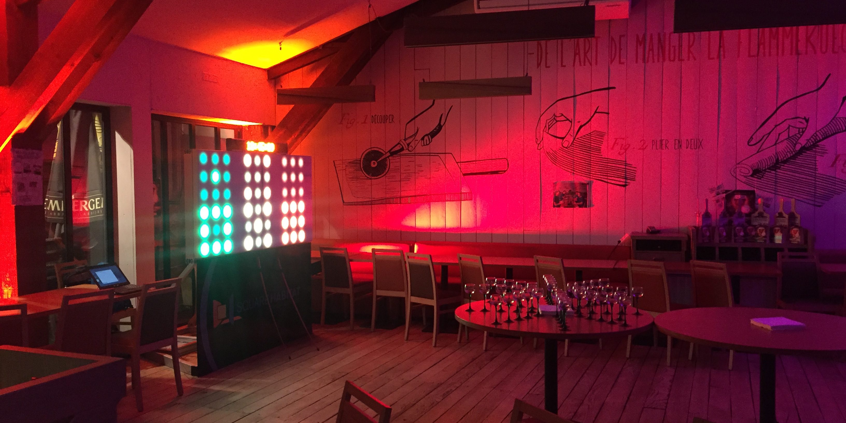 Animation mur digital lors de la soirée de fin d’année Square Habitat Nantes.