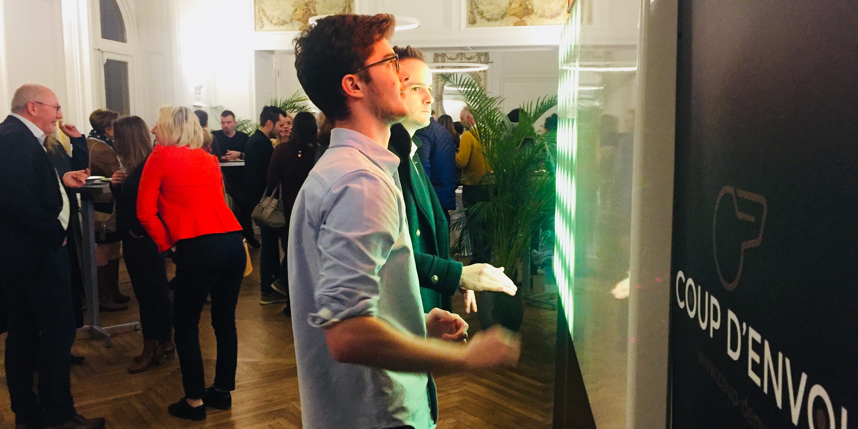 Animation mur digital lors de l’inauguration du Domaine de la Gressière.