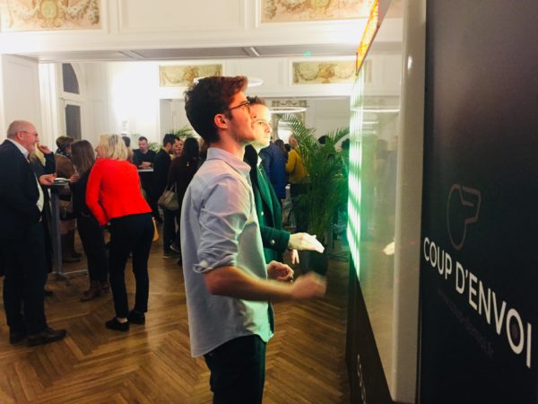 Animation mur digital lors de l’inauguration du Domaine de la Gressière.