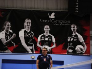 visuel grand format, quimper volley, coup d'envoi signalétique